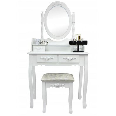 Schminktisch mit Hocker Emilie, 143 x 74 x 40 cm