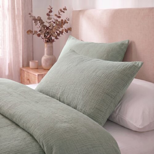 Kvalitex Muslin posteljnina svetlo zelena, 140 x220 cm, 70 x 90 cm