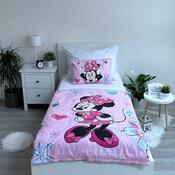 Dětské bavlněné povlečení do postýlky Minnie Flowers 02, 100 x 135 cm, 40 x 60 cm
