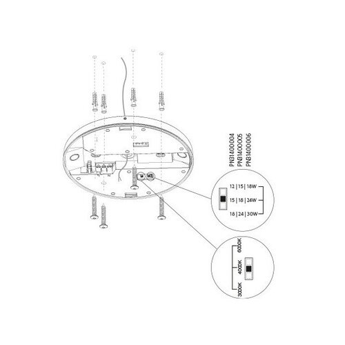 Panlux Prisadené LED svietidlo Eva, pr. 22 cm, IP54