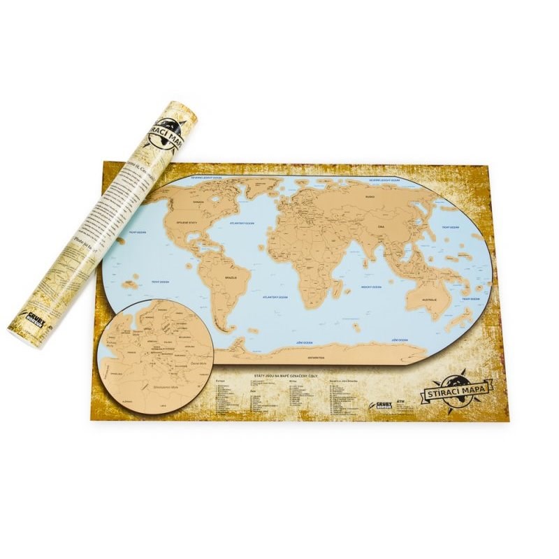 Stieracia mapa sveta - luxusná česká verzia