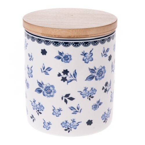 Порцелянова миска з бамбуковою кришкою Floral, 600 мл