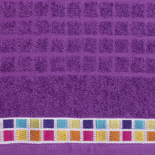 Ręcznik kąpielowy Mozaik fioletowy, 70 x 130 cm