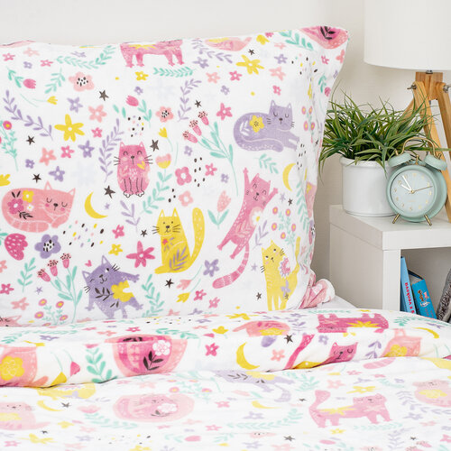 Lenjerie de pat din microflanel 4Home PlayfulPaws, 140 x 200 cm, 70 x 90 cm