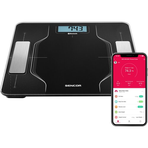 Inteligentna osobista waga fitness Sencor SBS8002BK