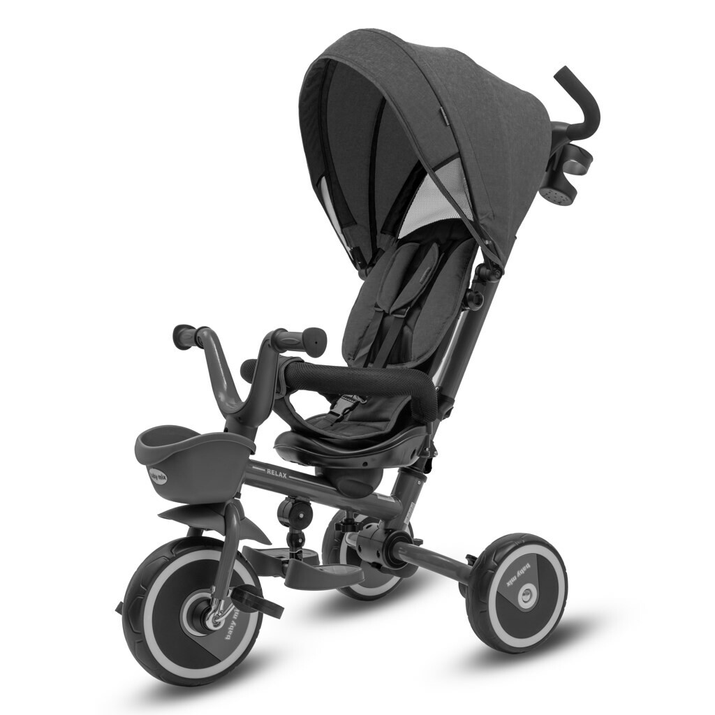 Baby Mix Detská trojkolka 5v1 Relax 365°, sivá