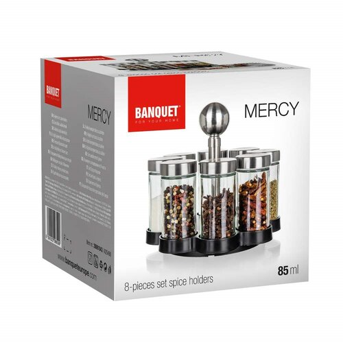 Gewürzbehälterset im Ständer MERCY 85 ml, 8 St.