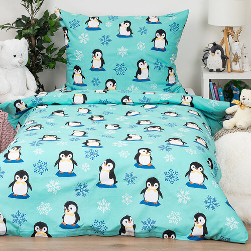 Lenjerie de pat din bumbac pentru copii 4Home Arctic Friends, 140 x 200 cm, 70 x 90 cm