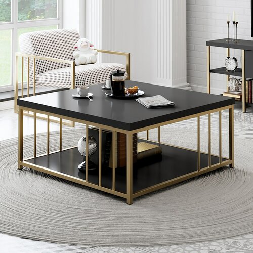 Couchtisch Zenn Anthracite and Gold