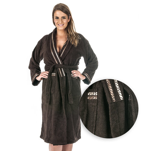 4Home Szlafrok New Bianna brązowy, S / M