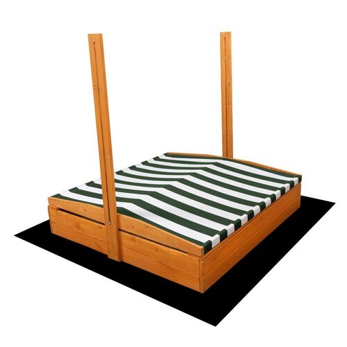 Acoperiș Baby Mix pentru lada de nisip din lemn  120 x 120 cm, verde și alb
