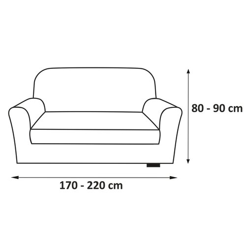 Multielastický potah Lazos na sedací soupravu hnědá, 170 - 220 cm