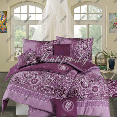 Matějovský saténové obliečky Afrodita Violet, 200 x 210 cm, 70 x 90 cm