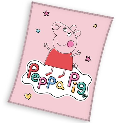 Carbotex Dětská deka Prasátko Pepa Veselá Pepina, 110 x 140 cm