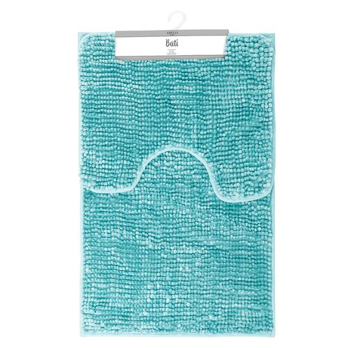Restilo Badematten-Set Bati blau, 2 Stück 50 x 80 cm, 40 x 50 cm
