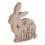 Hase aus Holz mit Blumenmotiv,  16 x 2 x 19 cm