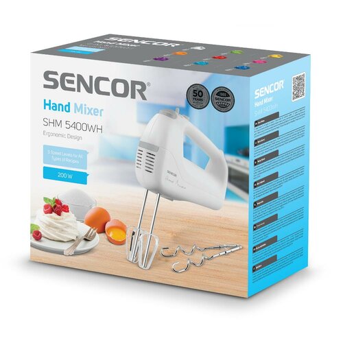 Sencor SHM 5400WH kézi habverő, fehér