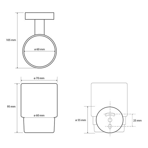 Pahar de baie Sapho XR903W X-Round White, sticlă lăptoasă/albă