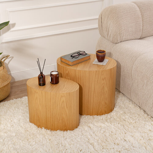 Odkládací stolek Elipse Set Oak, 2 ks