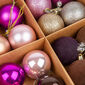 Sada vianočných ozdôb Melide fialová, 16 ks, pr. 4 cm
