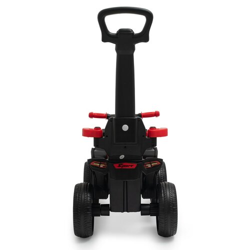 Baby Mix Detské odrážadlo s vodiacou tyčou Mega Prime EVA, červená