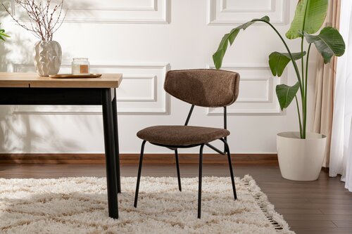 Esszimmerstuhl-Set Nancy Brown and Black, 2 Stück