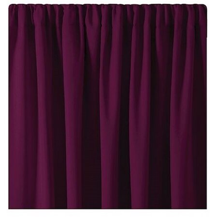 AmeliaHome Draperie Blackout Oxford Pleat purpurie, 140 x 245 cm