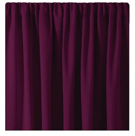 AmeliaHome Zasłona Blackout Oxford Pleat śliwkowy, 140 x 245 cm