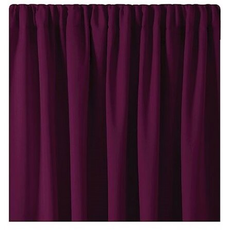 Restilo Blackout Oxford Pleat függöny, szilvakék, 140 x 245 cm