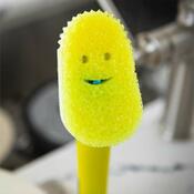 Scrub Daddy Dish Daddy houbička na mytí nádobí, s rukojetí a dávkovačem saponátu