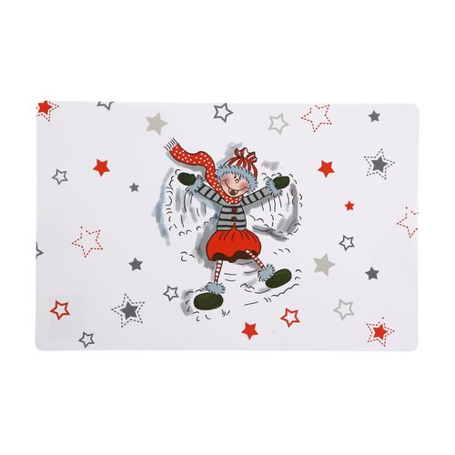 Altom Vianočné prestieranie Zimné radovánky Anjel, 28 x 43 cm, sada 4 ks