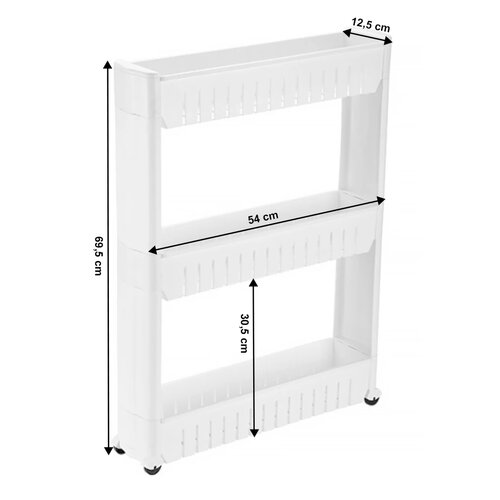 4Home Nischenregal mit Rollen Slim Jim