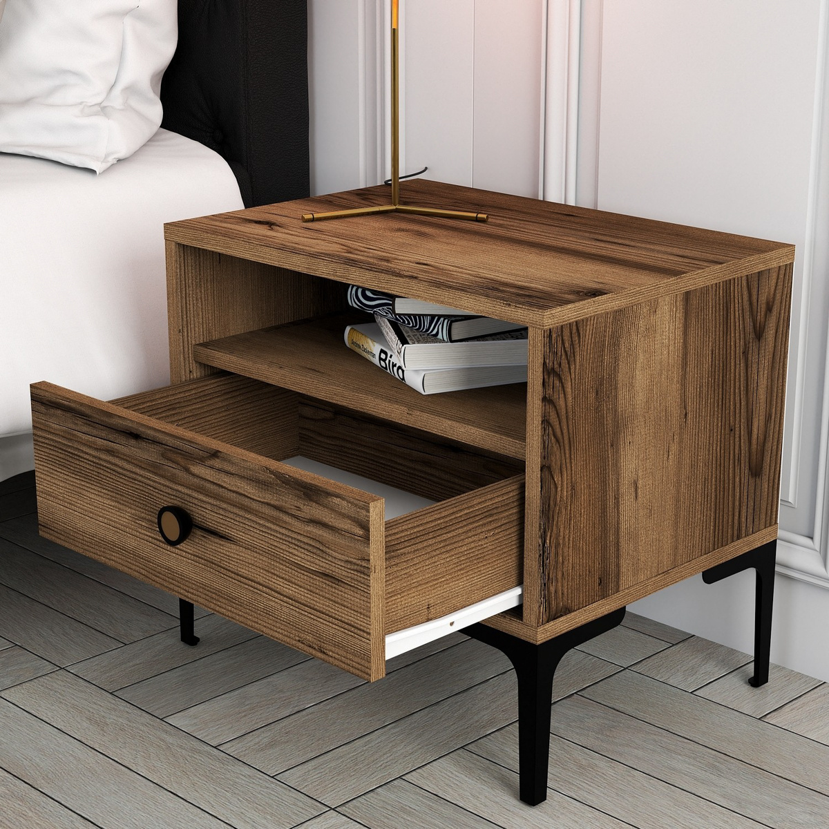 Noční stolek Lizbon Walnut - thumb (2)