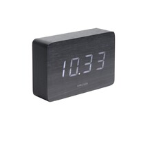 Karlsson 5653BK Designerski zegar stołowy z alarmem, 15 x 10 cm