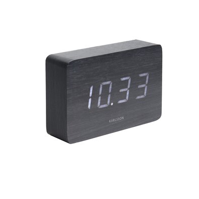 Ceas de masă de design cu alarmă ,Karlsson 5653BK, 15 x 10 cm
