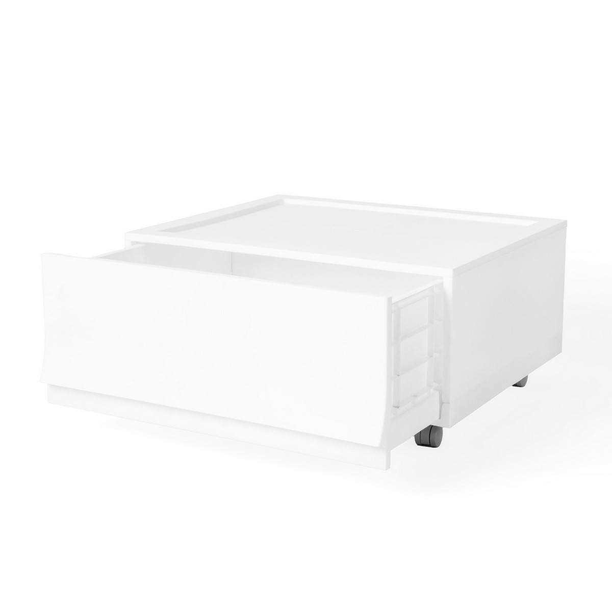 Modułowy pojemnik Wave Snow z kółkami 54,6 x 43,4x 22 cm, szeroki - 1 szuflada - kółka