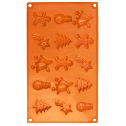 Orion Szilikon sütőforma Karácsony, narancssárga