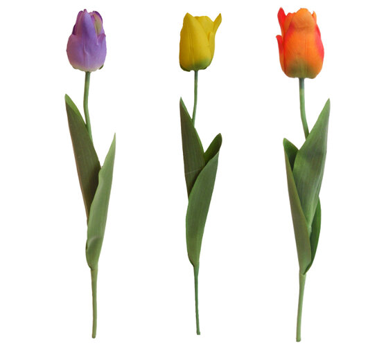 Umelé kvety - tulipány, fialová