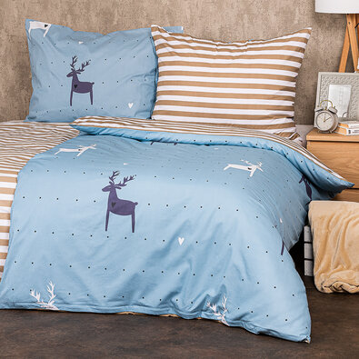Lenjerie de pat din bumbac 4Home Deer love , 140 x200 cm, 70 x 90 cm