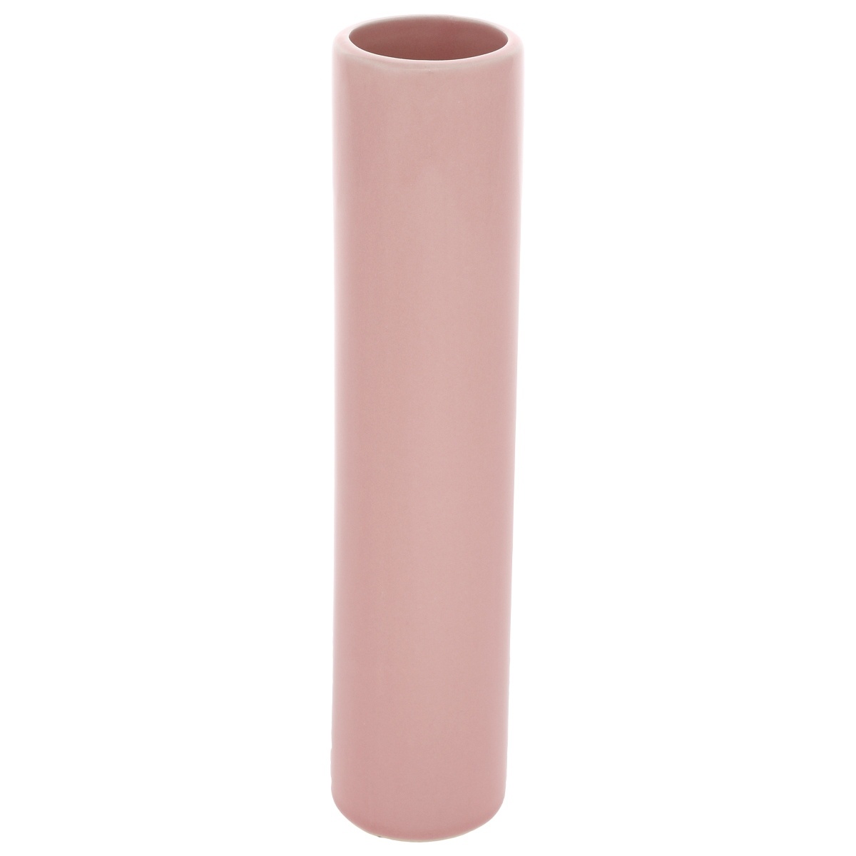 Fotografie Keramická váza Tube, 5 x 24 x 5 cm, růžová