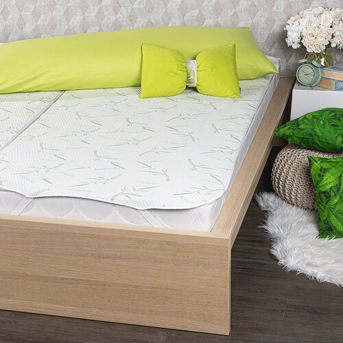4Home Bamboo Matratzenschoner mit Gummi, 90 x 200 cm