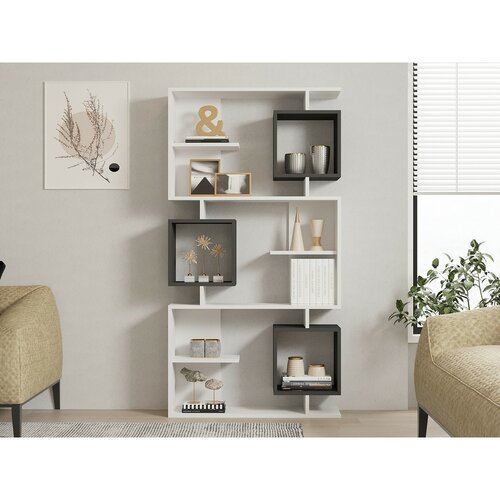 Knihovna Icardi Anthracite and White