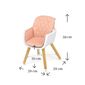 Milly Mally Jídelní židlička 2v1 Espoo růžová, 83,5 x 52 x 52 cm