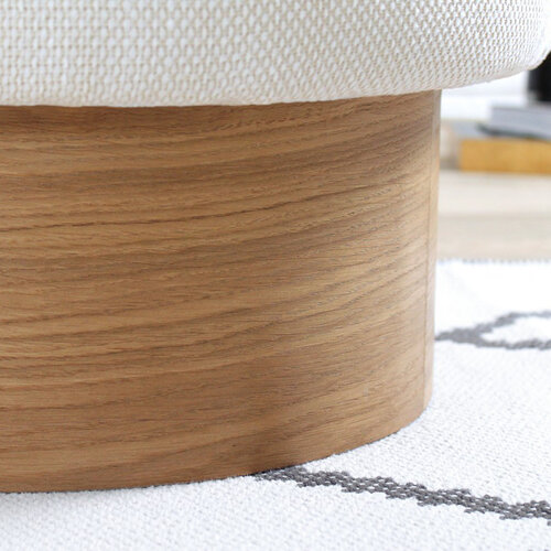 Barren Pouf Cream Stool