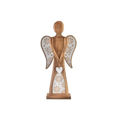 InDecor Božični angel iz mangovega lesa White, 30x 7 x 60 cm