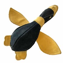 PafDog Ente Doris Hundespielzeug aus Leder und Jute, 30 cm