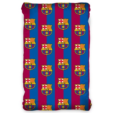 Bavlněné prostěradlo FC Barcelona, 90 x 200 cm