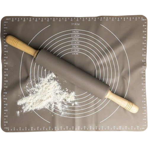 Florina Silikonowy wałek do ciasta Anide, szary