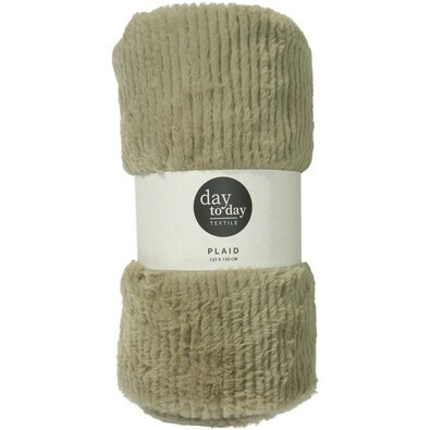 Črtasta odeja, sivo-zelena, 150 x 120 cm