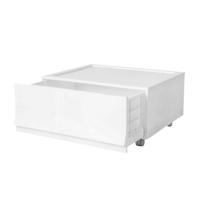 Modulare Aufbewahrungsbox Wave Snow mit Rollen, 54,6 x 43,4 x 22 cm